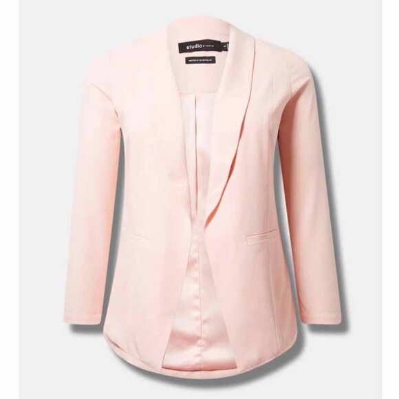 Torrid Studio Blazer Womens 1 Shawl Collar Open Front Long Sleeve Jacket NWT - Picture 13 of 13